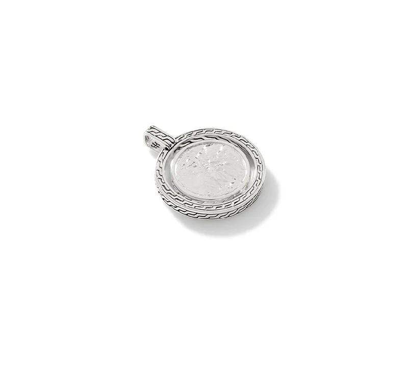 John Hardy Classic Chain Reticulated Sterling Silver Pendant