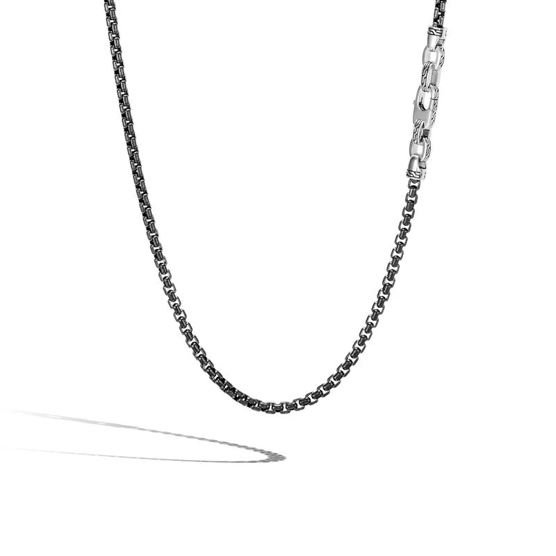 John Hardy Men's Classic Chain Black Sterling Silver Chain Necklace