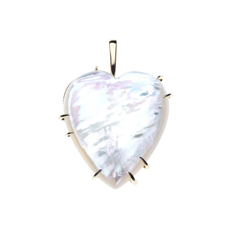 LOVE Carry Your Heart Pendant in Mother of Pearl