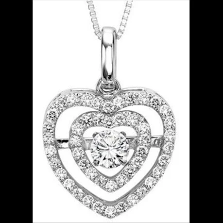 3/8ctw Diamond 14K Rhythm of Love Pendant