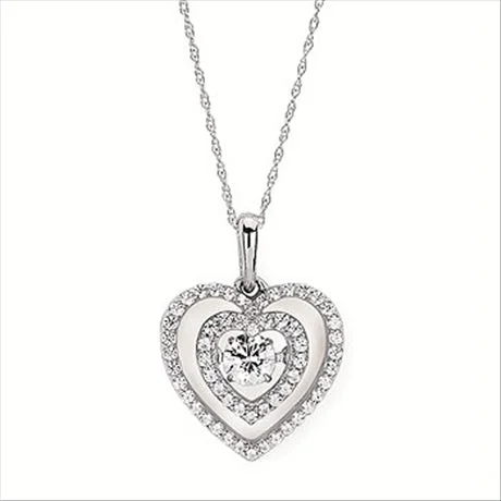 1/2ctw Diamond 14K Rhythm of Love Pendant