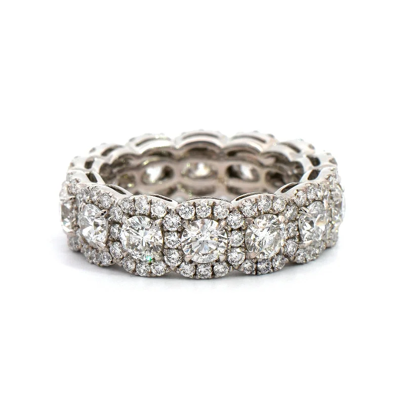 Platinum Round Diamond Eternity Band