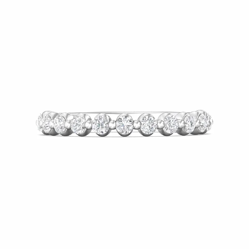 Platinum Single Prong Diamond Band