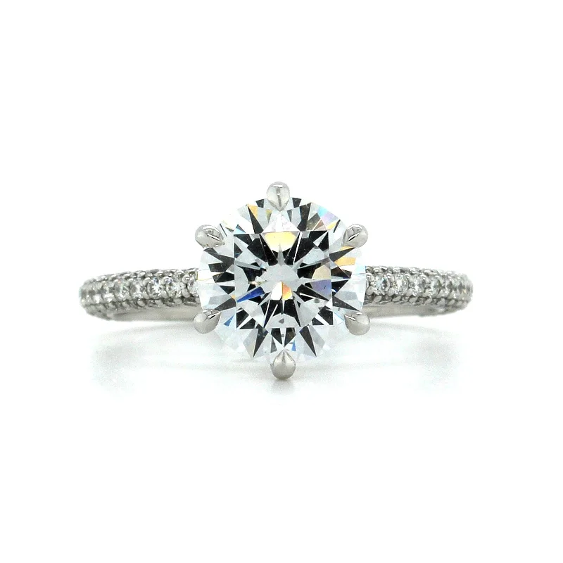 Platinum 4 Prong Diamond Engagement Ring Setting