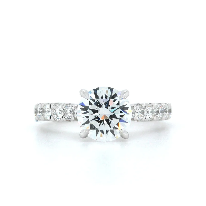 Platinum 4 Prong Diamond Engagement Ring Setting