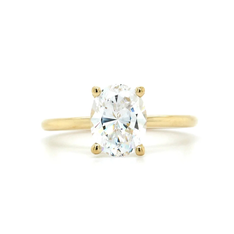 18K Yellow Gold 4-Prong Engagement Ring Setting