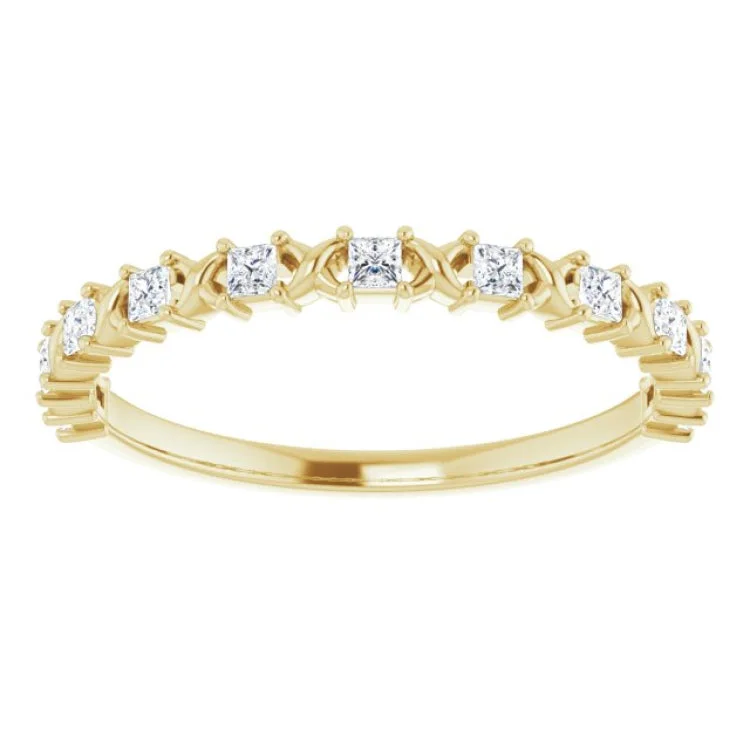 14K Yellow 1/4 CTW Natural Diamond Anniversary Band