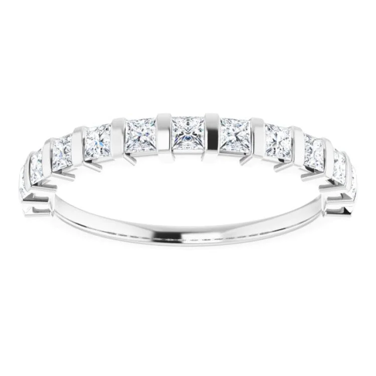 Platinum 5/8 CTW Natural Diamond Anniversary Band