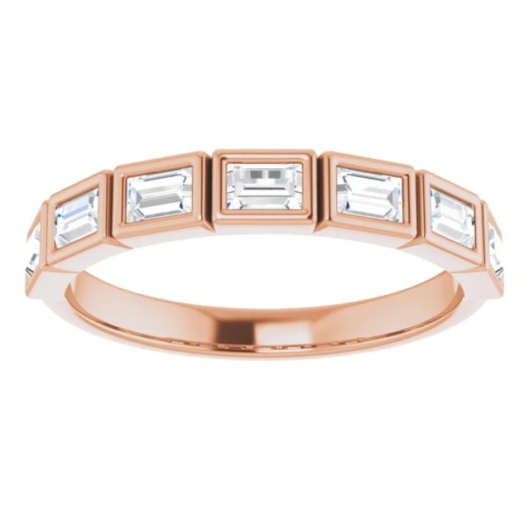 14K Rose 1/2 CTW Natural Diamond Anniversary Band