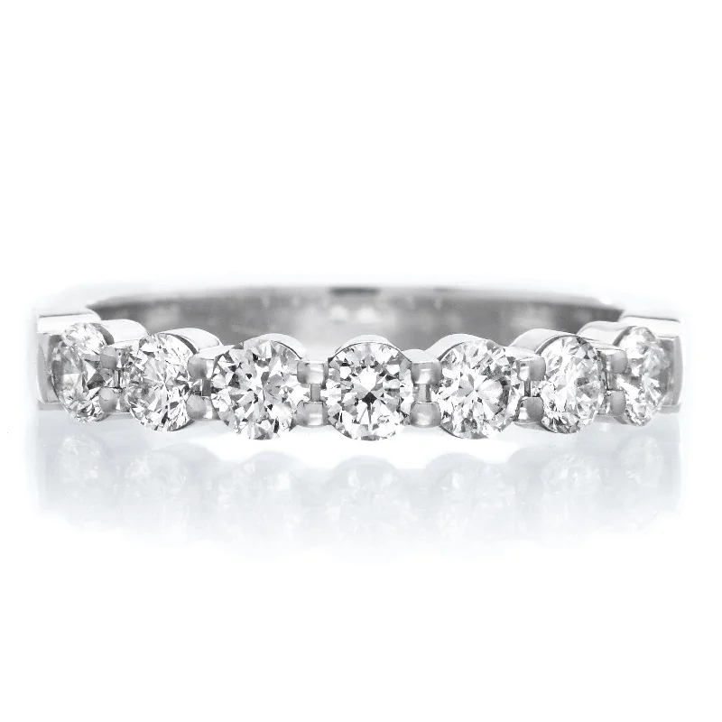 Platinum 7 Stone Diamond Band