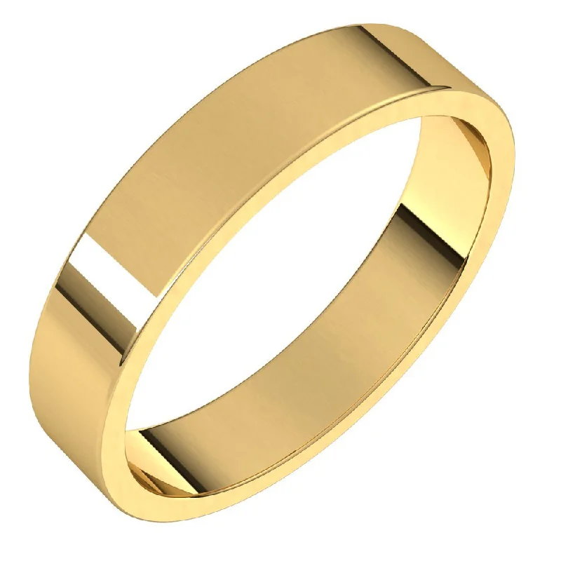 Men's Flat Wedding Band | 4MM