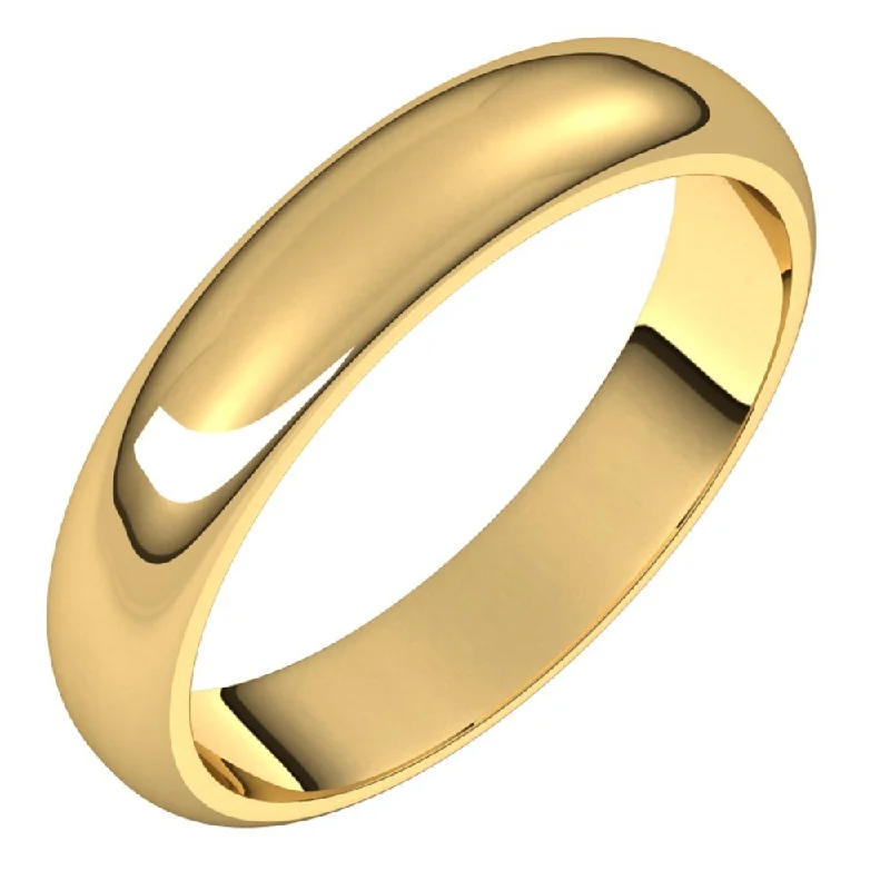 Men's Half Round Wedding Band | 4MM