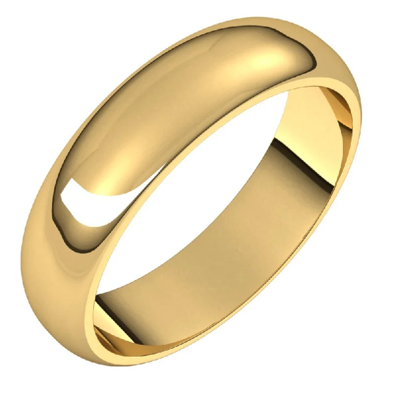 Men's Half Round Wedding Band | 6MM