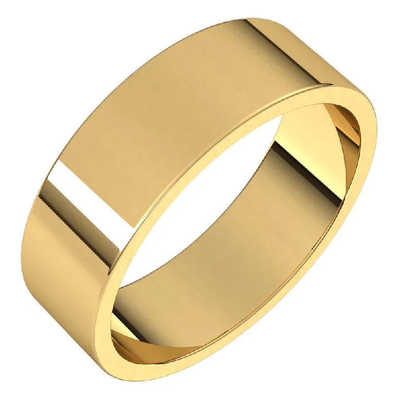 Men's Flat Wedding Band | 7MM