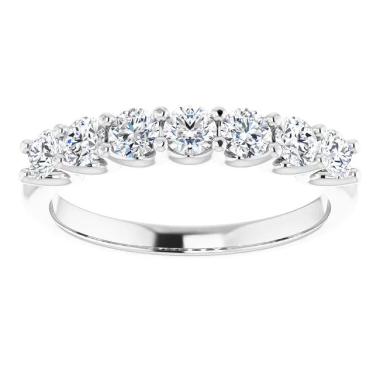 Platinum 5/8 CTW Natural Diamond Anniversary Band