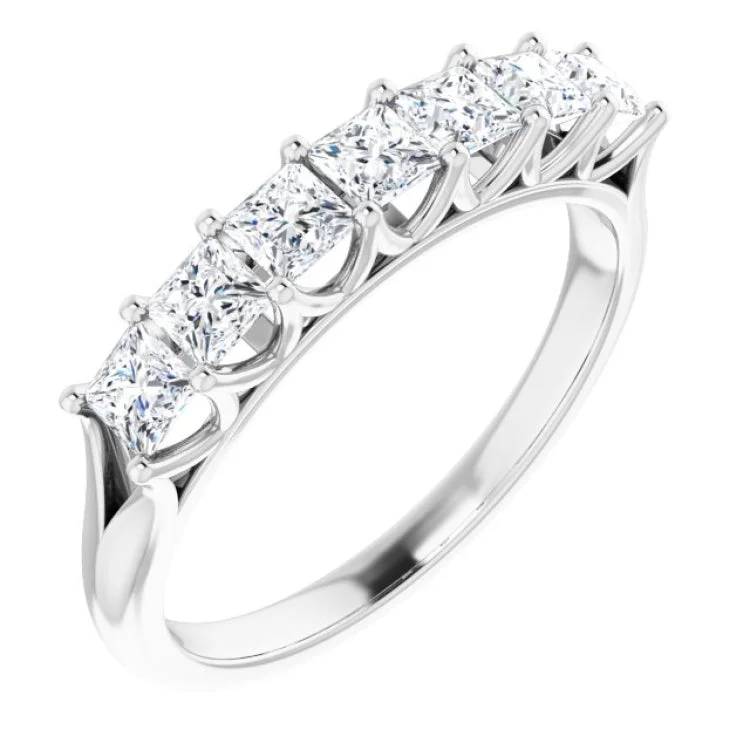 14K White 9/10 CTW Natural Diamond Anniversary Band