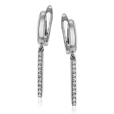 14k White Gold .15ct Diamond Hoop Earrings