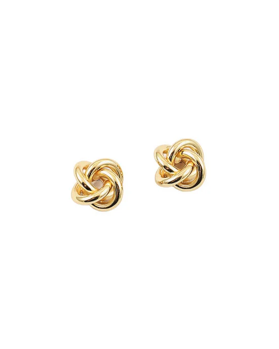 Gia Gold Dipped Knot Stud