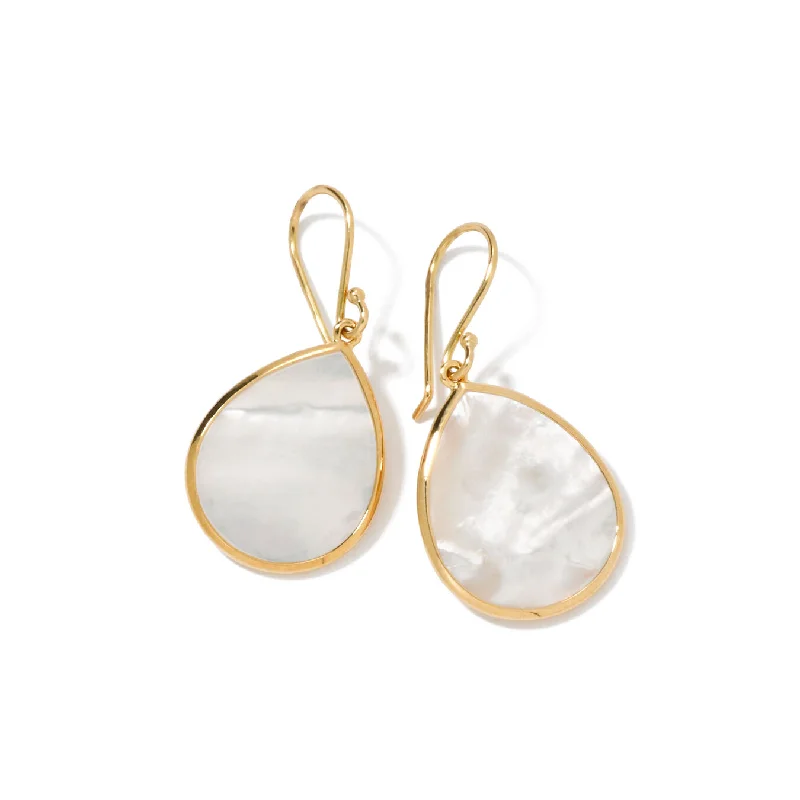 IPPOLITA Polished Rock Candy 18K Yellow Gold Mini Teardrop Earrings in Mother-of-Pearl