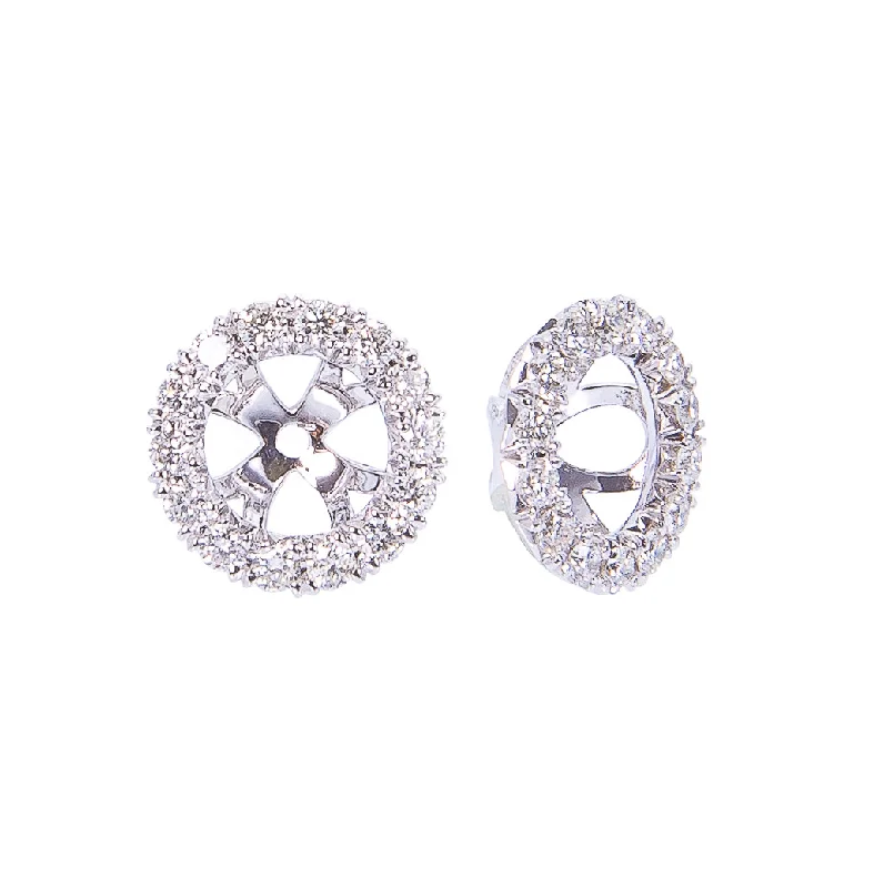 Sabel Collection 14K White Gold Diamond Earring Jackets