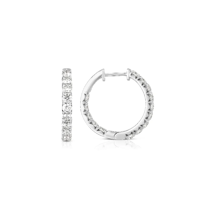 Sabel Collection Diamond Hoop Earrings in 2.00cttw