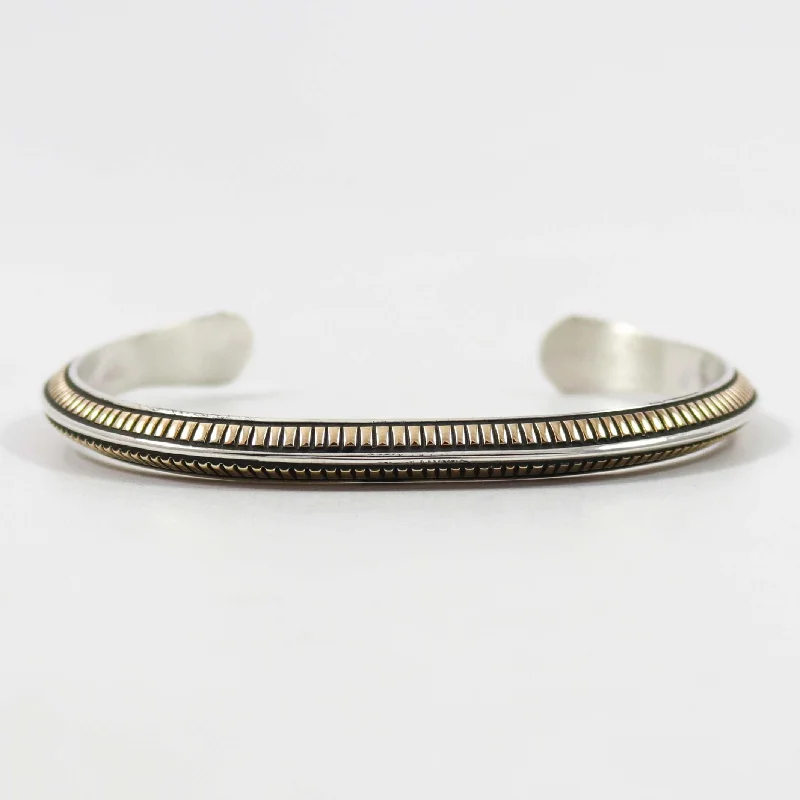 Gold on Silver Cuff