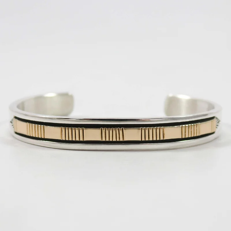 Gold on Silver Cuff