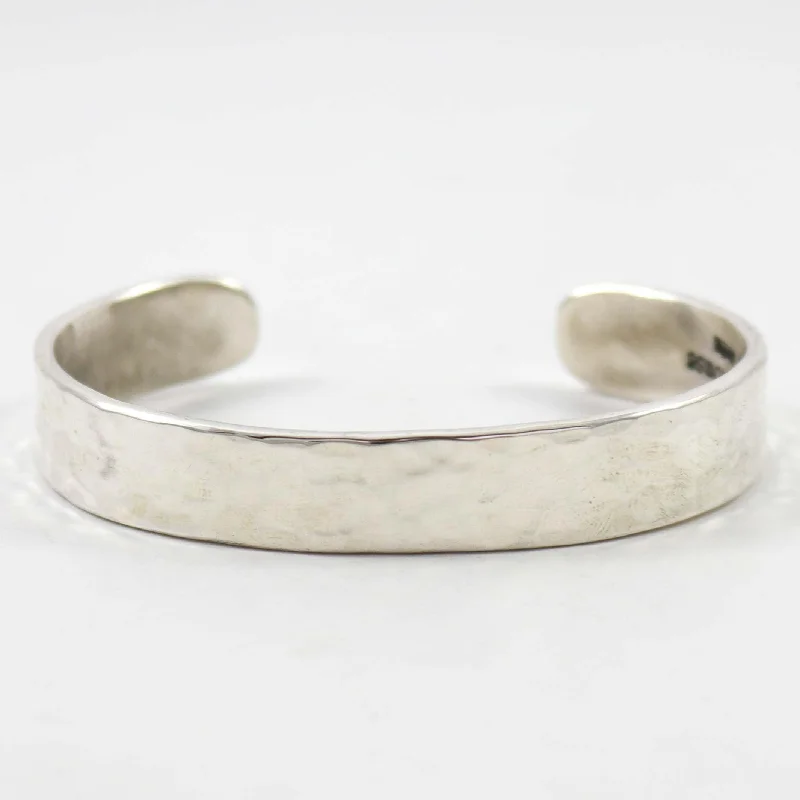 Hammered Silver Cuff