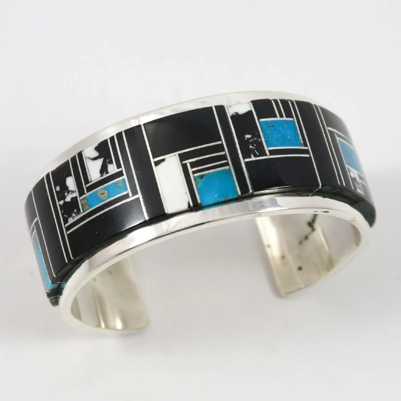 Multi-Stone Inlay Cuff