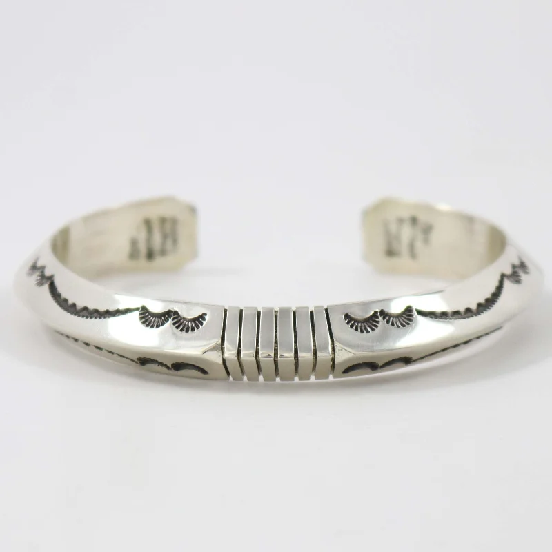 Stamped Silver Cuff