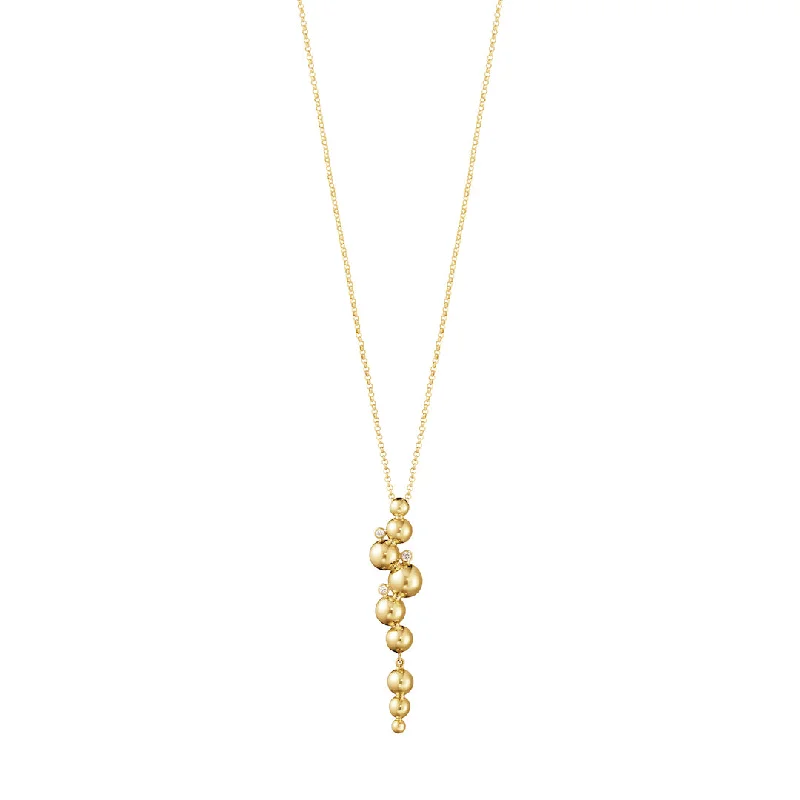 Gold & Diamond Moonlight Grapes Pendant Necklace