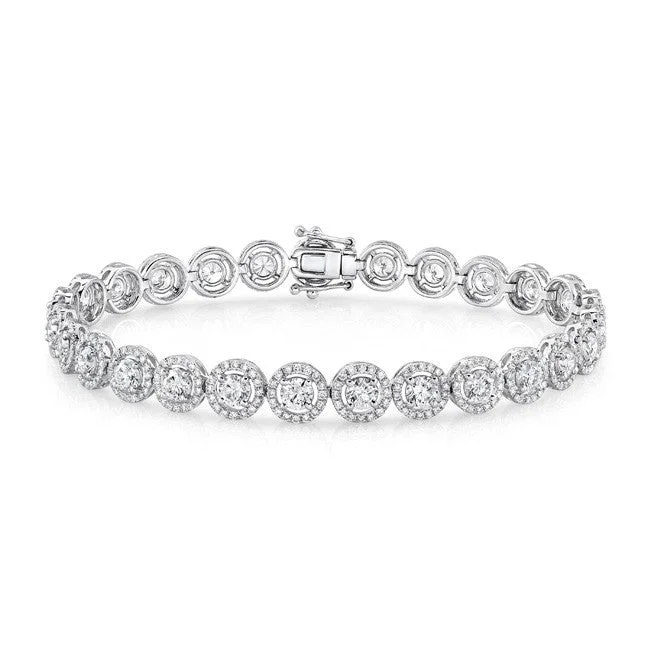 Forevermark White Gold Diamond Halo Bracelet