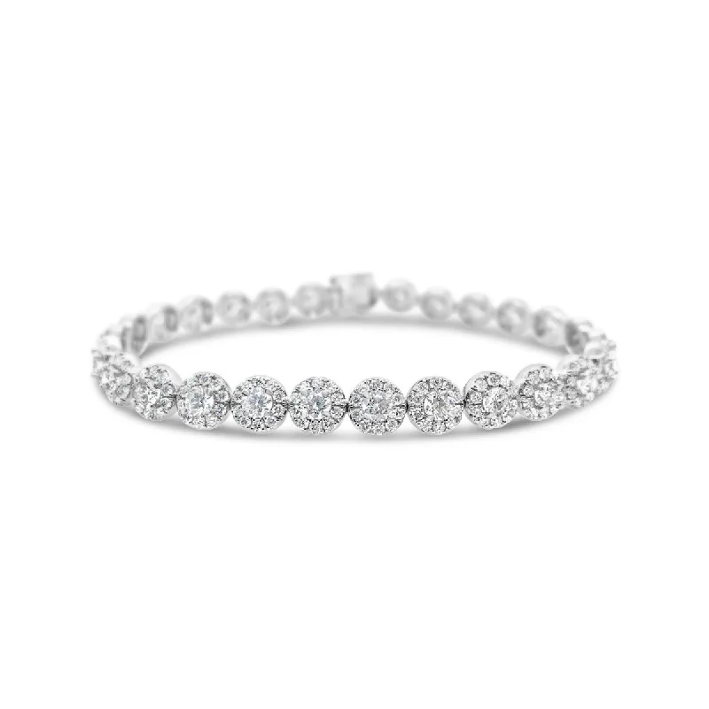 Forevermark White Gold Diamond Halo Bracelet