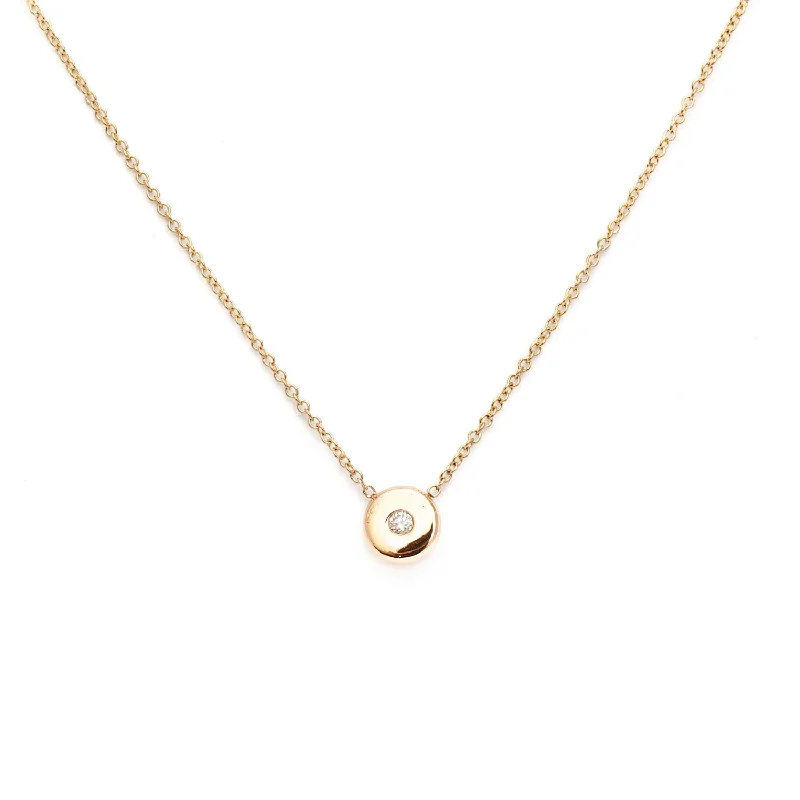 Gold Nugget Diamond Necklace