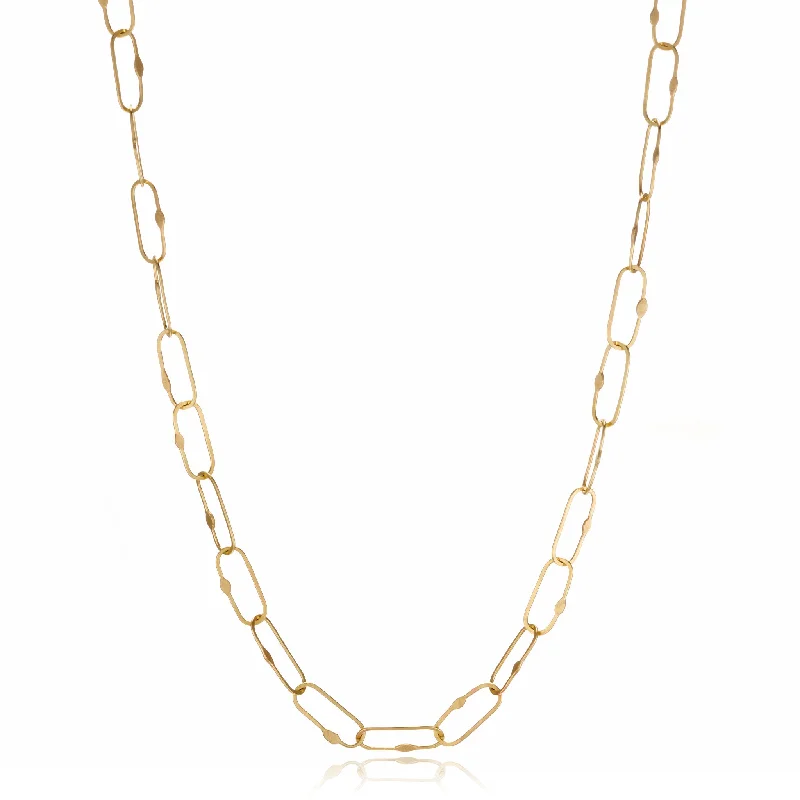 Elongated Oval Link Necklace