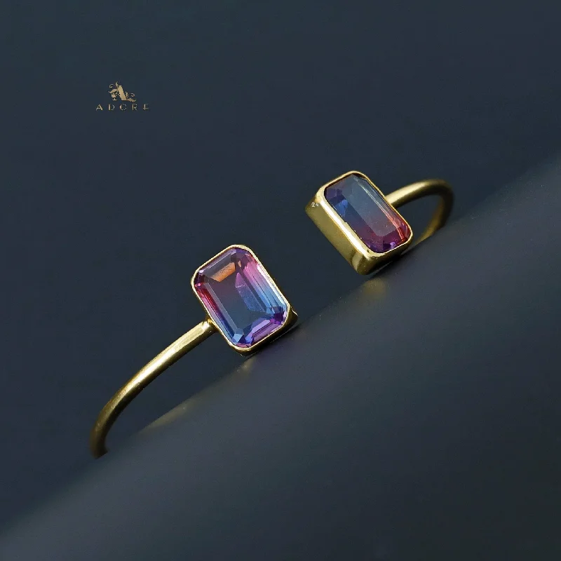 Loida Glossy Rectangle Ametrine Bangle