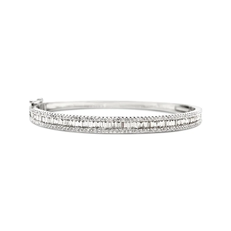 White Gold Diamond Bangle Bracelet