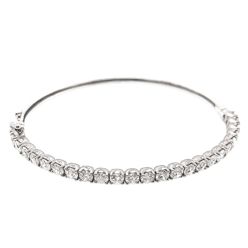 White Gold Diamond Bangle Bracelet