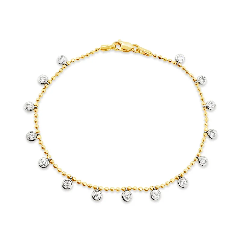 Yellow/White Gold Diamond Fashion Bracelet